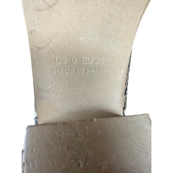 Steve Madden Snake-Print Leather Chelsea Boots Size 8 Elastic Side Panels - Picture 9 of 11